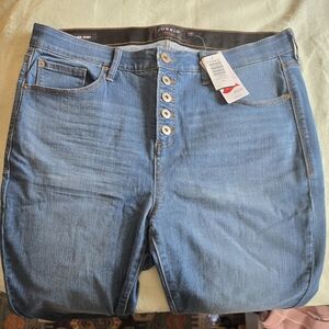 Torrid Button-Fly High Rise Skinny Jeans